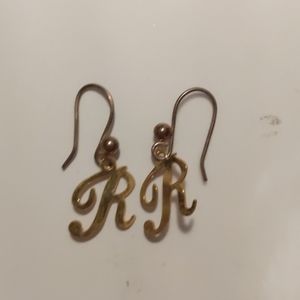 Vintage "R" Earrings